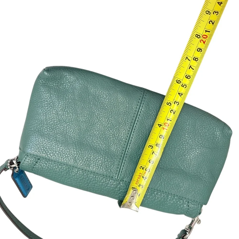 Coach green pebbled leather mini bag